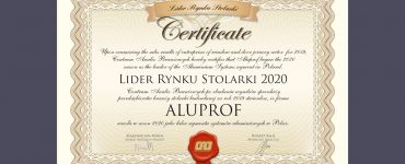 Aluprof Liderem Rynku Stolarki w segmencie systemów aluminiowych